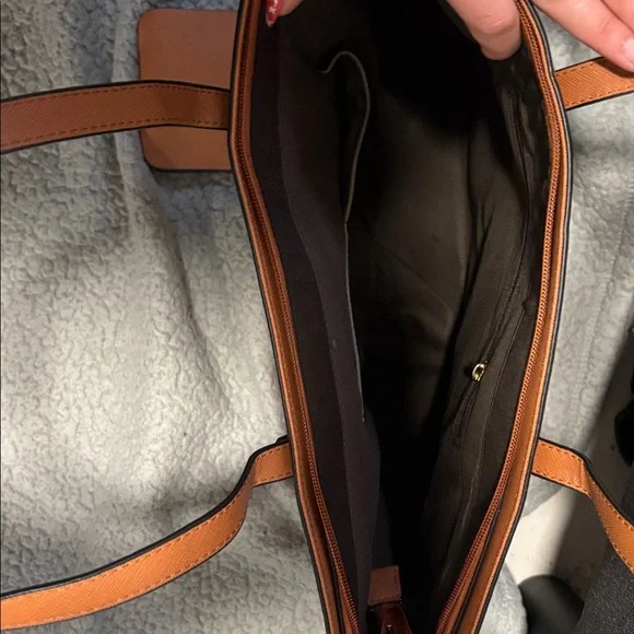 Samsonite Cow Print and Tan Tote Bag - Picture 3 of 4